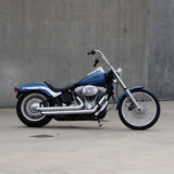 Mirror Finish 14" Ape Hanger Handlebars 1.25" 1 1/4 inch Diameter on softail standard FXST for Harley Davidson motorcycle side view barcraft stainless fatboy softail breakout