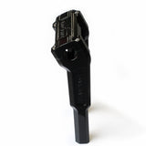 9 analog 1 inch black gloss pullback riser harley davidson barcraft tall stunt dyna sportster softail low rider s fxd super glide wheelie apex side