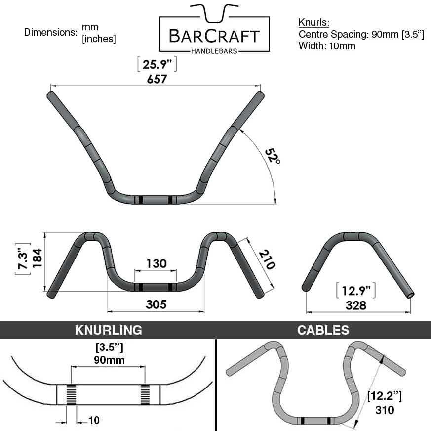 Buy Online Now: Six Bend Bars 7/8