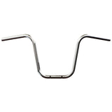 Mirror Finish 14"Ape Hanger Handlebars 1" Diameter Front View for Harley Davidson barcraft stainless softail dyna sportster