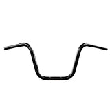 Black Finish Old school ape hanger motorcycle Handlebars 1 1/4" 1.25 inch Diameter front View for Harley Davidson barcraft stainless fatboy softail breakout
