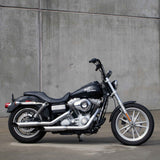 1" Black 12" Ape Hanger Handlebars on Harley Davidson Dyna Super Glide Side View