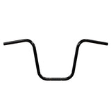Black Finish 14" inch Ape Hanger motorcycle Handlebars 7/8" inch Diameter front View 250 500 triumph suzuki honda xg xg500 street harley davidson stainless