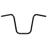 Black 16" Ape Hanger Handlebars 1" Diameter Front View