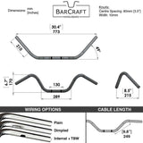 buckhorn bars 1" black dimensions motorcycle handlebars harley davidson