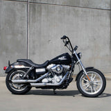 1" Black Old School Ape Hanger 13" Handlebars on Harley Davidson Dyna Super Glide 2007 Side View