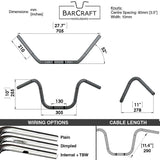 pullback bars 10" 1" dimensions motorcycle handlebars harley davidson