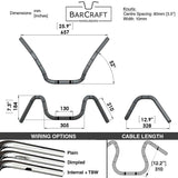 six bend 6 1" dimensions motorcycle handlebars harley davidson chopper