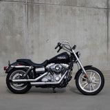Mirror Finish Six Bend Handlebars on Motorcycle Side View