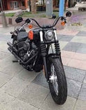 buckhorn handlebars black harley street bob fxbb front
