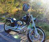old school ape hanger handlebars 13 - harley softail night train black