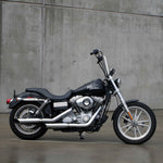 Mirror Finish 16" Ape Hanger Handlebars 1" on FXD superglide motorcycle Harley Davidson side view barcraft stainless softail dyna sportster