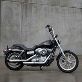 Mirror Finish 16" Ape Hanger Handlebars 1" on FXD superglide motorcycle Harley Davidson side view barcraft stainless softail dyna sportster