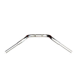 Mirror Finish 10" Ape Hanger Handlebars 1.25" 1 1/4 inch Diameter top down View for Harley Davidson barcraft stainless fatboy softail breakout