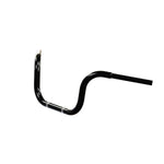 Black motorcycle handlebars 10 inch ape hanger handlebars wide mount style. Front view. Fits harley davidson springer indian chief chieftain vintage suzuki m109r c109 roadliner thunderbird