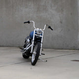 Mirror Finish 12" Ape Hanger Handlebars 1.25" 1 1/4 inch Diameter Front View of softail standard FXST for Harley Davidson barcraft stainless fatboy softail breakout