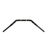 Black 12'' Ape hanger handlebars 1.25 inch diameter wide mount. Top down view. fits harley davidson springer indian chief chieftain vintage suzuki m109r c109 roadliner thunderbird