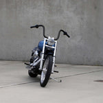 Black Finish 14" ape hanger Handlebars 1 1/4" 1.25 inch Diameter Front View on softail standard FXST for Harley Davidson barcraft stainless fatboy softail breakout