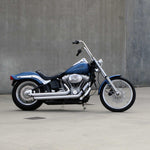Mirror Finish 16" Ape Hanger Handlebars 1.25" 1 1/4 inch Diameter bars on softail standard FXST side view motorcycle barcraft stainless fatboy chubby bar fat bar for harley davidson softail breakout