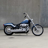 Mirror Finish 16" Ape Hanger Handlebars 1.25" 1 1/4 inch Diameter bars on softail standard FXST side view motorcycle barcraft stainless fatboy chubby bar fat bar for harley davidson softail breakout
