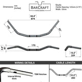 Beach Bars (Wide Mount) Black - 1 1/4" Handlebars