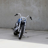 Mirror Finish buckhorn Handlebars 1.25" 1 1/4 inch Diameter front view of handlebars of softail standard FXST barcraft stainless fatboy chubby bar fat bar for harley davidson softail breakout