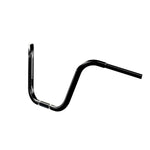 Black Finish Old school ape hanger motorcycle Handlebars 1 1/4" 1.25 inch Diameter front View for Harley Davidson barcraft stainless fatboy softail breakout