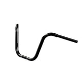 Black Finish Old school ape hanger motorcycle Handlebars 1 1/4" 1.25 inch Diameter front View for Harley Davidson barcraft stainless fatboy softail breakout
