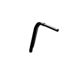 Black Finish Old school ape hanger motorcycle Handlebars 1 1/4" 1.25 inch Diameter side View for Harley Davidson barcraft stainless fatboy softail breakout