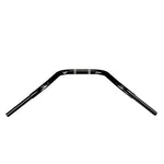 Black Finish Old school ape hanger motorcycle Handlebars 1 1/4" 1.25 inch Diameter top down View for Harley Davidson barcraft stainless fatboy softail breakout