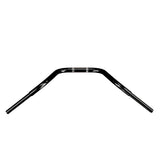 Black Finish Old school ape hanger motorcycle Handlebars 1 1/4" 1.25 inch Diameter top down View for Harley Davidson barcraft stainless fatboy softail breakout