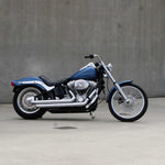 Mirror Finish Western Handlebars 1 1/4" 1.25 inch Diameter side on softail standard FXST for Harley Davidson barcraft stainless fatboy softail breakout