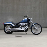 Mirror Finish Western Handlebars 1 1/4" 1.25 inch Diameter side on softail standard FXST for Harley Davidson barcraft stainless fatboy softail breakout