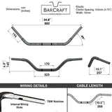 Western Bars (Wide Mount) - 1 1/4" Handlebars
