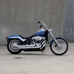Mirror Finish 14" Ape Hanger Handlebars 1.25" 1 1/4 inch Diameter on softail standard FXST for Harley Davidson motorcycle side view barcraft stainless fatboy softail breakout