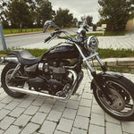 Barcraft 8" Ape Hanger Handlebars 1" Diameter stainless harley davidson cruiser motorcycle mini triumph speedmaster america
