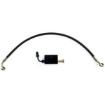 ABS lower brake line front junction block adaptor harley davidson dyna sportster single disc black street bob iron wide glide super glide smoke tint barcraft custom