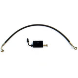 ABS lower brake line front junction block adaptor harley davidson dyna sportster single disc black street bob iron wide glide super glide smoke tint barcraft custom