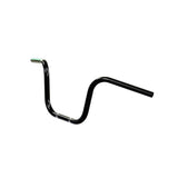 Black Finish 10" inch Ape Hanger motorcycle Handlebars 7/8" inch Diameter front View 250 500 triumph suzuki honda xg xg500 street harley davidson stainless