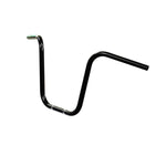 Black Finish 14" inch Ape Hanger motorcycle Handlebars 7/8" inch Diameter front View 250 500 triumph suzuki honda xg xg500 street harley davidson stainless 