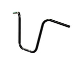 Black Finish 16" inch Ape Hanger motorcycle Handlebars 7/8" inch Diameter front View 250 500 triumph suzuki honda xg xg500 street harley davidson stainless 