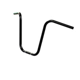 Black Finish 16" inch Ape Hanger motorcycle Handlebars 7/8" inch Diameter front View 250 500 triumph suzuki honda xg xg500 street harley davidson stainless 