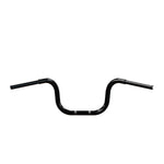 Black Finish 10" ape hanger Handlebars 1 1/4" 1.25 inch Diameter back rear View for Harley Davidson barcraft stainless fatboy softail breakout
