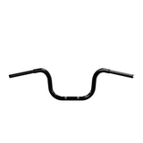 Black Finish 10" ape hanger Handlebars 1 1/4" 1.25 inch Diameter back rear View for Harley Davidson barcraft stainless fatboy softail breakout