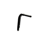 Black Finish 12" ape hanger Handlebars 1 1/4" 1.25 inch Diameter side View for Harley Davidson barcraft stainless fatboy softail breakout