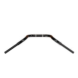 Black Finish 12" ape hanger Handlebars 1 1/4" 1.25 inch Diameter top down View for Harley Davidson barcraft stainless fatboy softail breakout