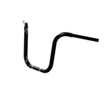 Black Finish 14" ape hanger Handlebars 1 1/4" 1.25 inch Diameter Front View for Harley Davidson barcraft stainless fatboy softail breakout