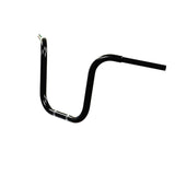 Black Finish 14" ape hanger Handlebars 1 1/4" 1.25 inch Diameter Front View for Harley Davidson barcraft stainless fatboy softail breakout