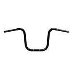 Black Finish 14" ape hanger Handlebars 1 1/4" 1.25 inch Diameter rear View on softail standard FXST for Harley Davidson barcraft stainless fatboy softail breakout