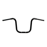 Black Finish 14" ape hanger Handlebars 1 1/4" 1.25 inch Diameter rear View on softail standard FXST for Harley Davidson barcraft stainless fatboy softail breakout